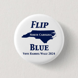 2024 North Carolina Blue gedreht Button