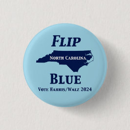 2024 North Carolina Blue gedreht Button
