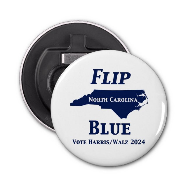 2024 North Carolina Blue gedreht Flaschenöffner (Vorderseite)