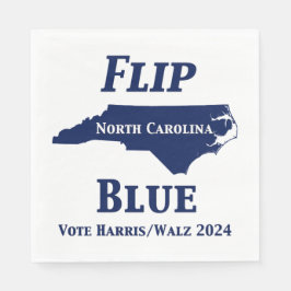 2024 North Carolina Blue gedreht Serviette