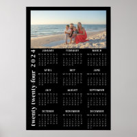 2024 Photo Calendar elegant black