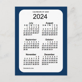 2024 Police Box Blue 6 Month Mini Kalender von Jan Postkarte