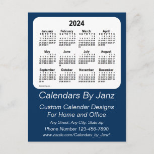 2024 Police Box Blue Business Calendar von Janz Postkarte