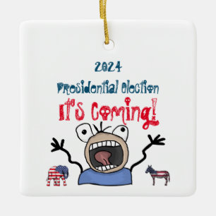 2024 Präsidentschaftswahl, es kommt! Keramikornament