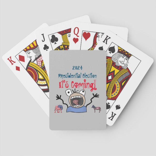2024 Präsidentschaftswahl, es kommt! Spielkarten (Rückseite)