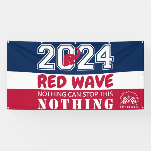 2024 Präsidentschaftswahl RED WAVE Banner (Horizontal)