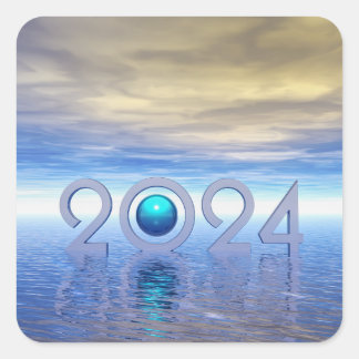 2024 QUADRATISCHER AUFKLEBER