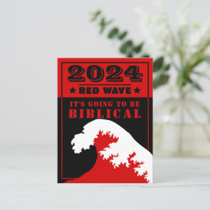 2024 RED WAVE Es wird BIBLICAL Postkarte