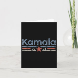2024 Retro Grunge Streifen Vintage Kamala Harris 2 Karte