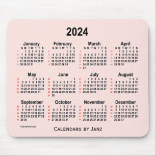 2024 Rose 52 Wochen Kalender von Janz Mousepad