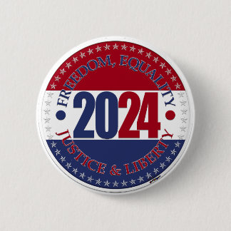 2024 Rot-Blau-Freiheit, Gleichheit, Gerechtigkeit, Button