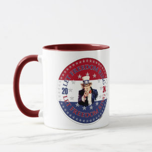2024 Rot und Blau Lass die Freiheit erklingen Onke Tasse