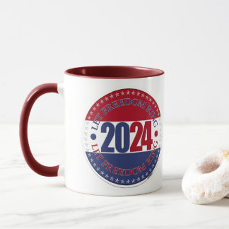 2024 Rot und Blau Lass Freedom Ring Tasse