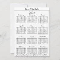 2024 Schriftart für Terminologie Save the Date