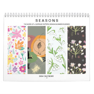 2024 Seasons Calendar Surface Pattern Design (Aus) Kalender