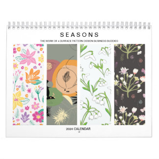 2024 Seasons Calendar Surface Pattern Design (Aus) Kalender