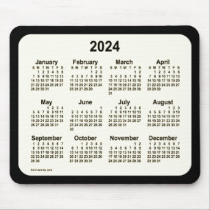 2024 Sepia zum Schwarzen Kalender von Janz Two Ton Mousepad