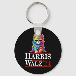 2024 Shirt Kamalaharris Timwaltz 2024 Cat Lgbt Schlüsselanhänger