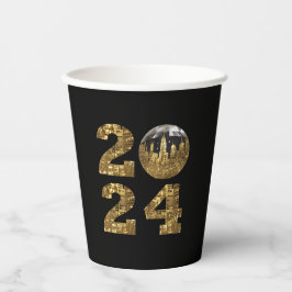 2024 Silvester Party-Ball-NYC Gold- Pappbecher