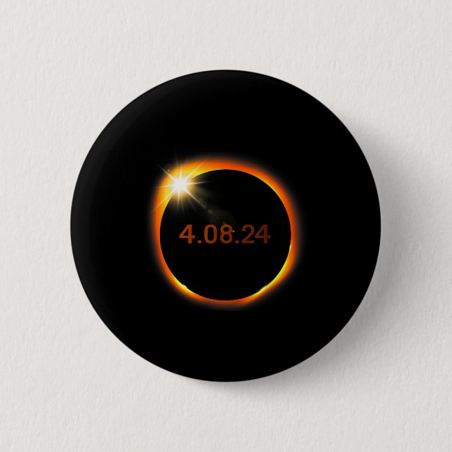 2024 Solar Eclipse American Totality Spring 4,08,2 Button (Vorderseite)