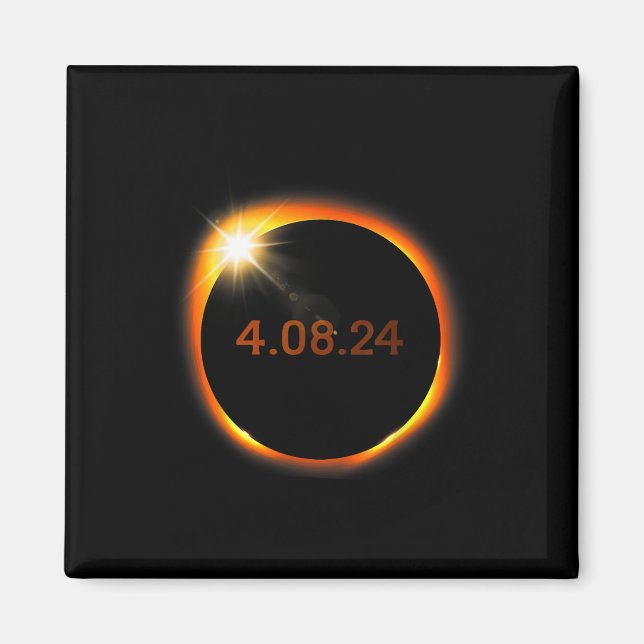 2024 Solar Eclipse American Totality Spring 4,08,2 Magnet (Vorne)