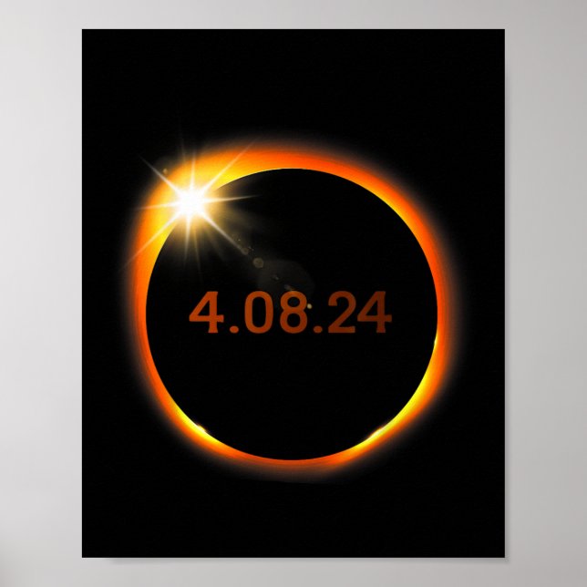 2024 Solar Eclipse American Totality Spring 4,08,2 Poster (Vorne)