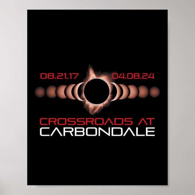 2024 Solar Eclipse Carbondale Illinois Poster (Vorne)