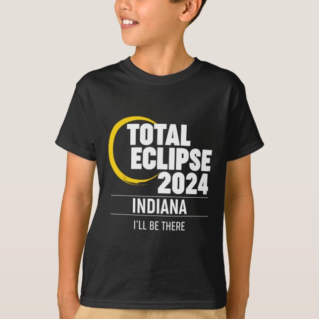 2024 Solar Eclipse Indiana T-Shirt (Vorderseite)