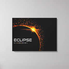 2024 Solar Eclipse Souvenir Keepake Leinwanddruck
