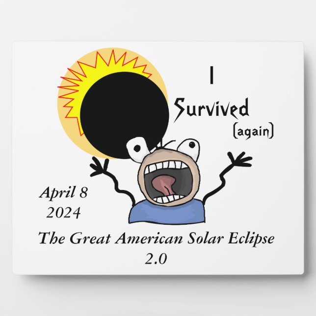 2024 Solar Eclipse Survival Edition Fotoplatte (Vorderseite)