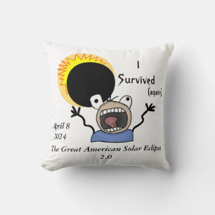2024 Solar Eclipse Survival Edition Kissen