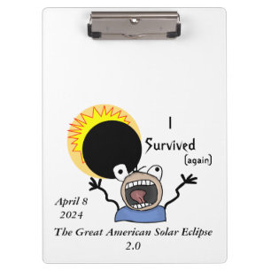 2024 Solar Eclipse Survival Edition Klemmbrett