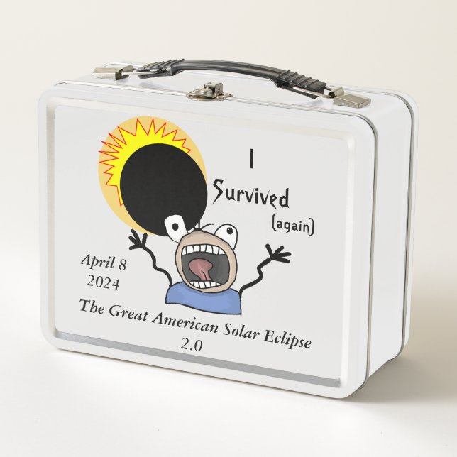 2024 Solar Eclipse Survival Edition Metall Brotdose (Vorderseite)