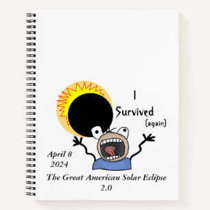2024 Solar Eclipse Survival Edition Notizbuch