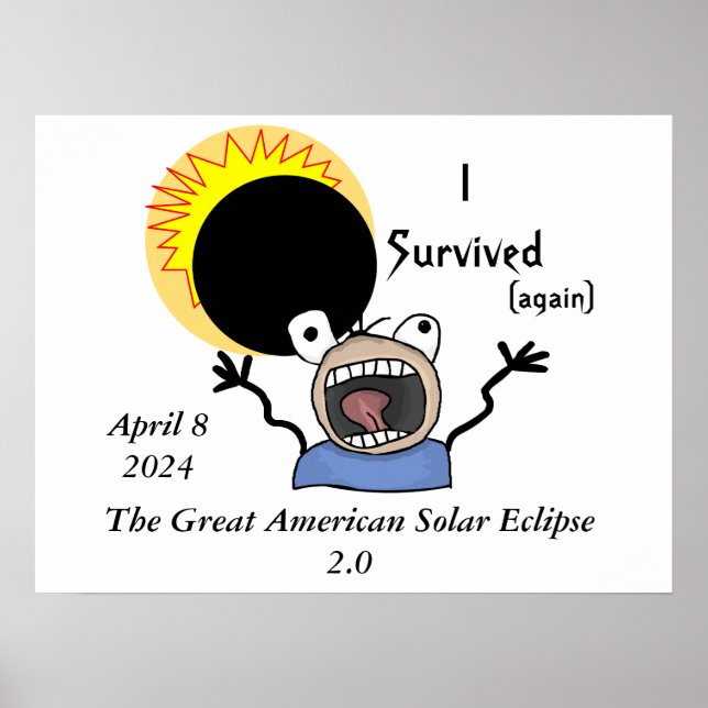 2024 Solar Eclipse Survival Edition Poster (Vorne)