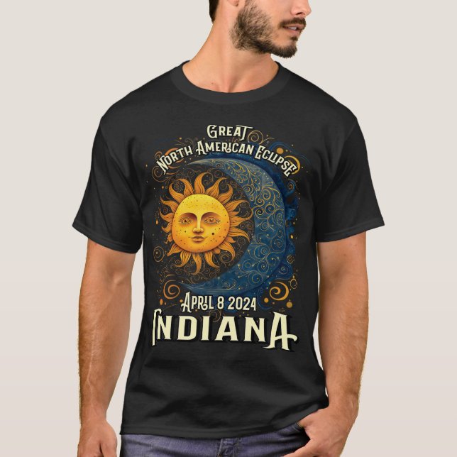 2024 Solar Eclipse Totality Celestial Event Souven T-Shirt (Vorderseite)