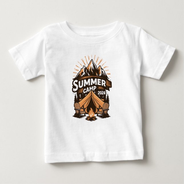 2024 Sommerlager Sommerferien Camping Matching Baby T-shirt (Vorderseite)