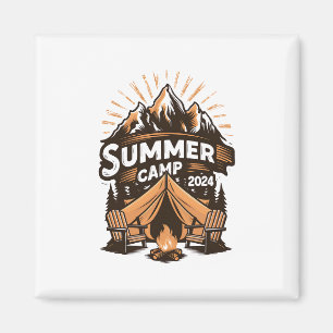 2024 Sommerlager Sommerferien Camping Matching Magnet