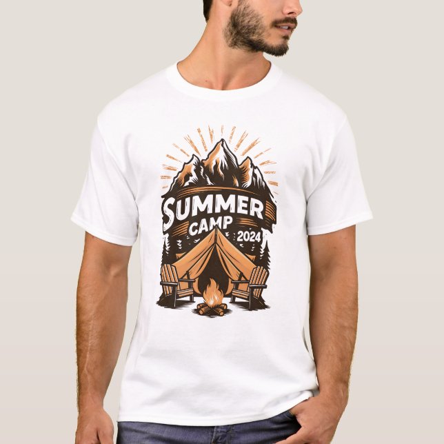 2024 Sommerlager Sommerferien Camping Matching T-Shirt (Vorderseite)