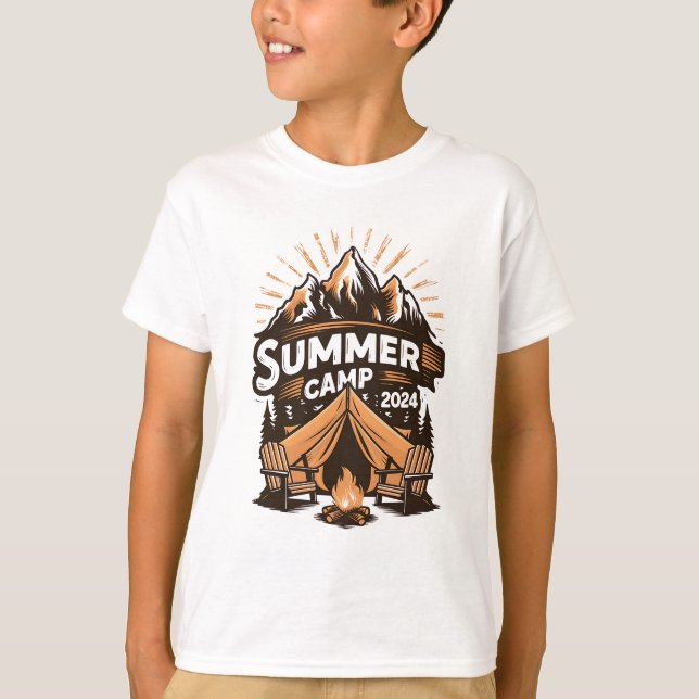 2024 Sommerlager Sommerferien Camping Matching T-Shirt (Vorderseite)