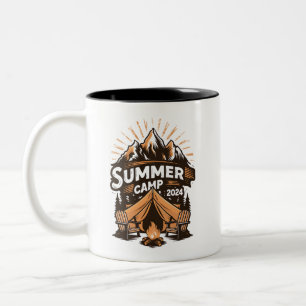 2024 Sommerlager Sommerferien Camping Matching Zweifarbige Tasse
