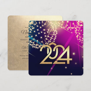 2024 Sondereinladungen zum Silvester-Party Einladung