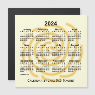 2024 Sonnentage Kalender von Janz 5x5 Magnet