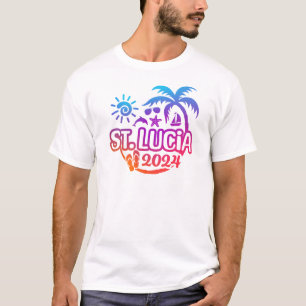 2024 St. Lucia Urlaub oder T - Shirt für Ausflüge