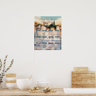 2024 Städtekalender an der Küste Poster