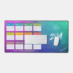 2024 - Terminkalender für Unternehmen und Unterneh Schreibtischunterlage