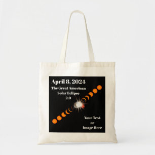 2024 Total Solar Eclipse Paper Tragetasche