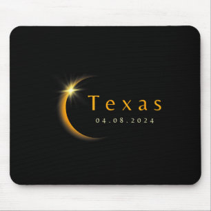 2024 Totale Sonnenfinsternis Staat Texas 8. April Mousepad