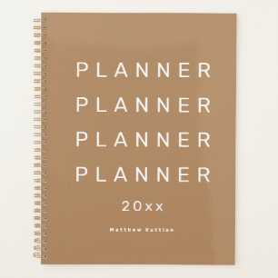 2024 Trendy Modern Brown Weekly Dated Planer