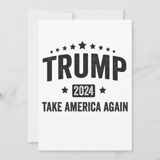 2024 Trump Amerika wieder zum Patriotischen Amerik Einladung (Vorderseite)